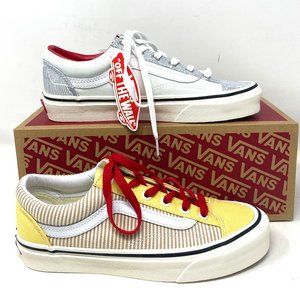 VANS "Off the Wall" Mismatch Stripe/Floral Sneakers